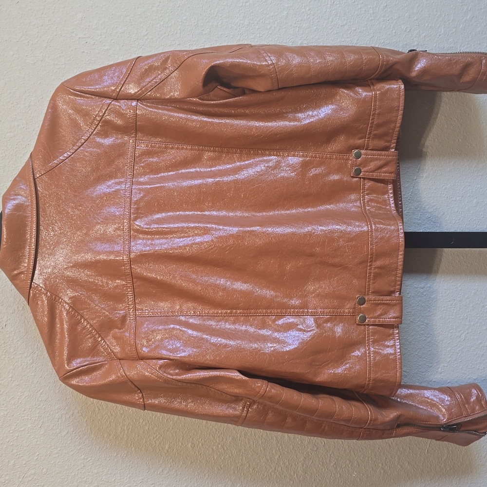 NWOT Free People Josie Faux Leather Vegan Jacket. Small - Picture 12 of 13